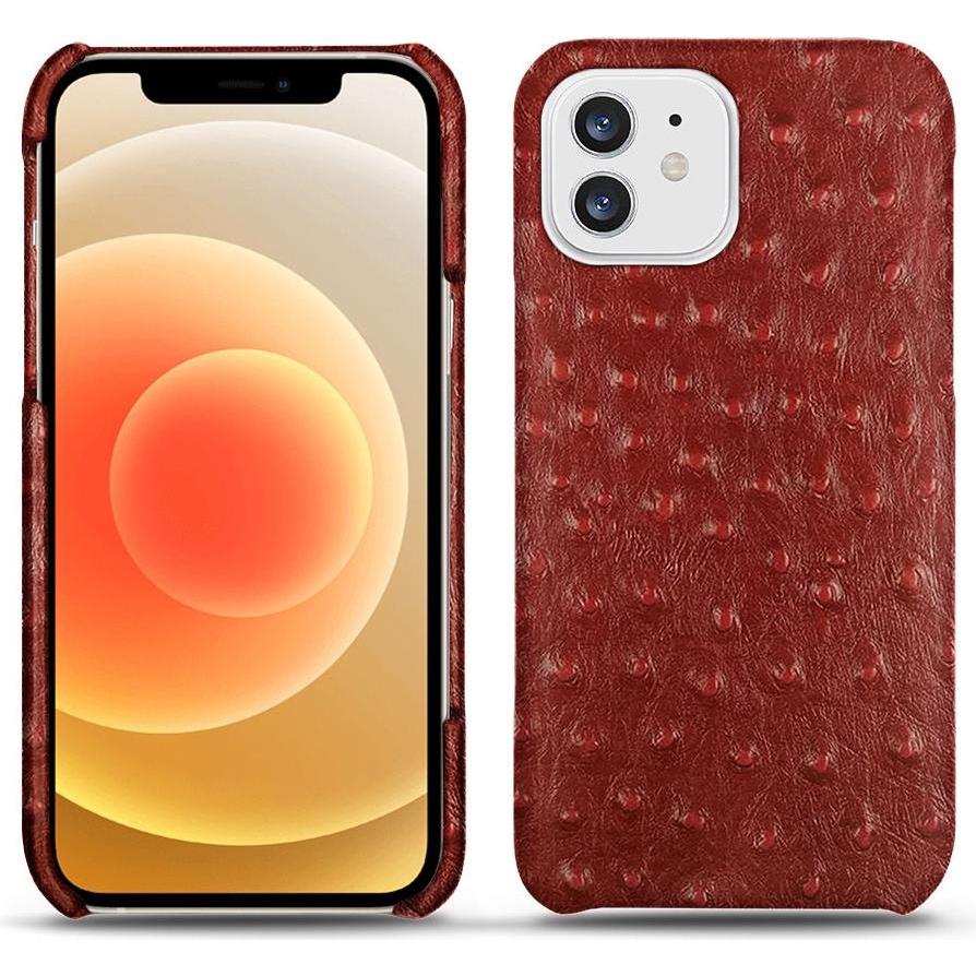 Noreve Lederschutzhülle (Apple iPhone 12), Smartphone Hülle, Rot