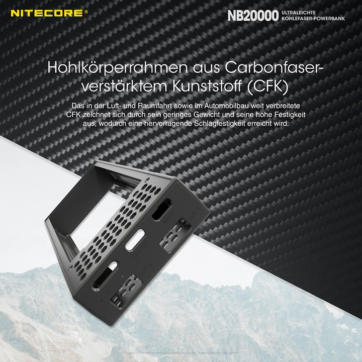 Produktbild Nitecore NB20000 (20000 mAh, 45 W, 77 Wh)