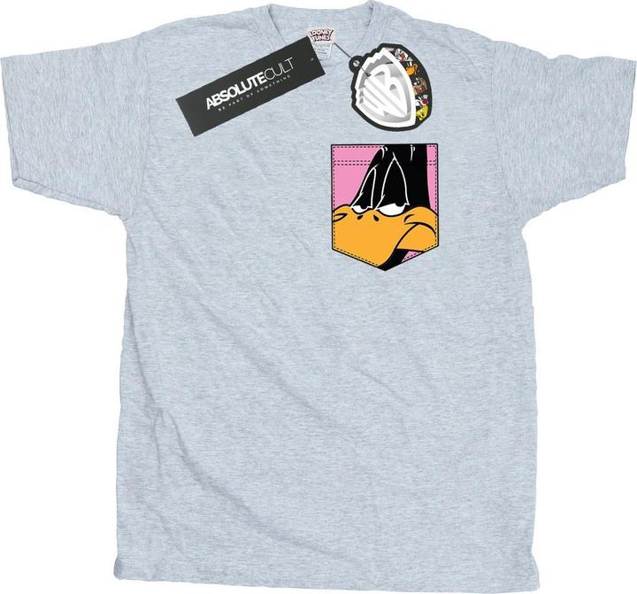 Immagine prodotto Looney Tunes Daffy Duck Face Faux Pocket Maglietta Uomo (XXL)