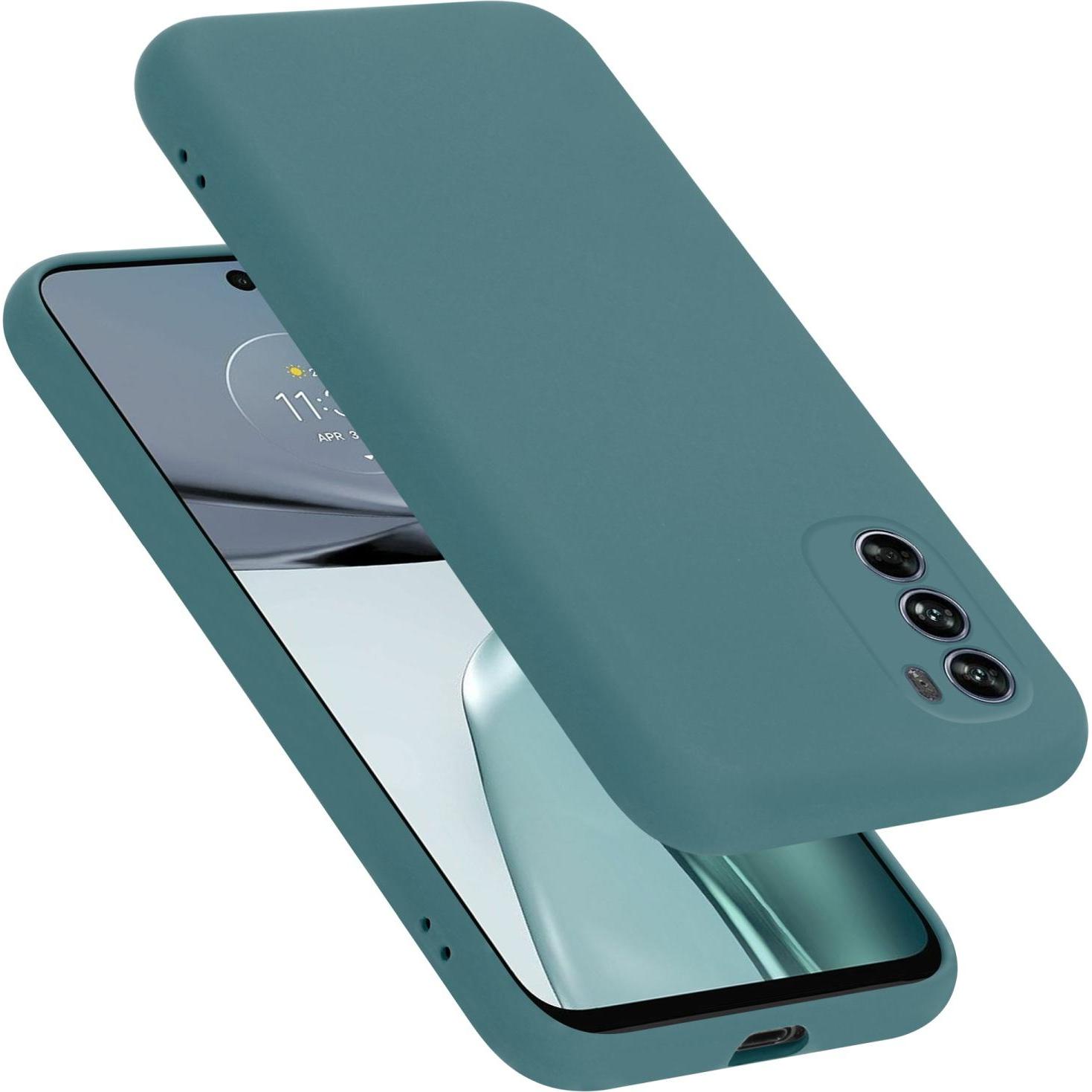 Cadorabo TPU Liquid Silicone Case Hülle für Motorola MOTO G62 5G (Motorola Moto G62 5G), Smartphone Hülle, Grün