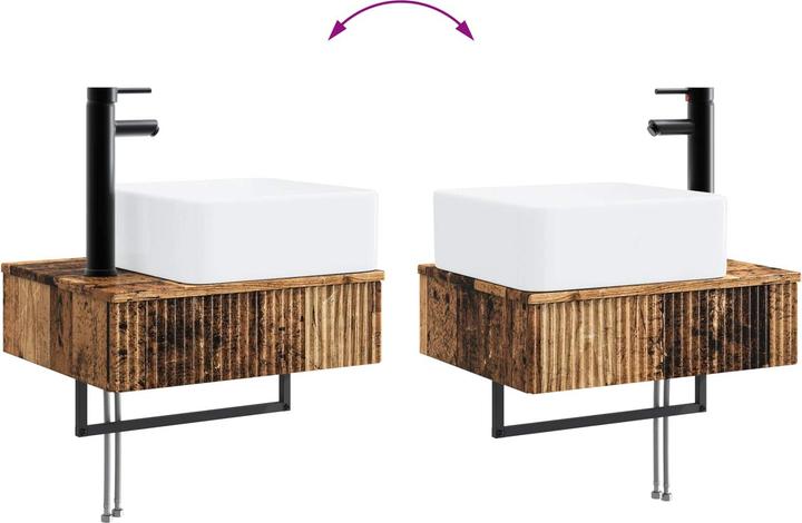 Actual product image vidaXL Wandmontiertes Waschbecken (390 mm, 410 mm)