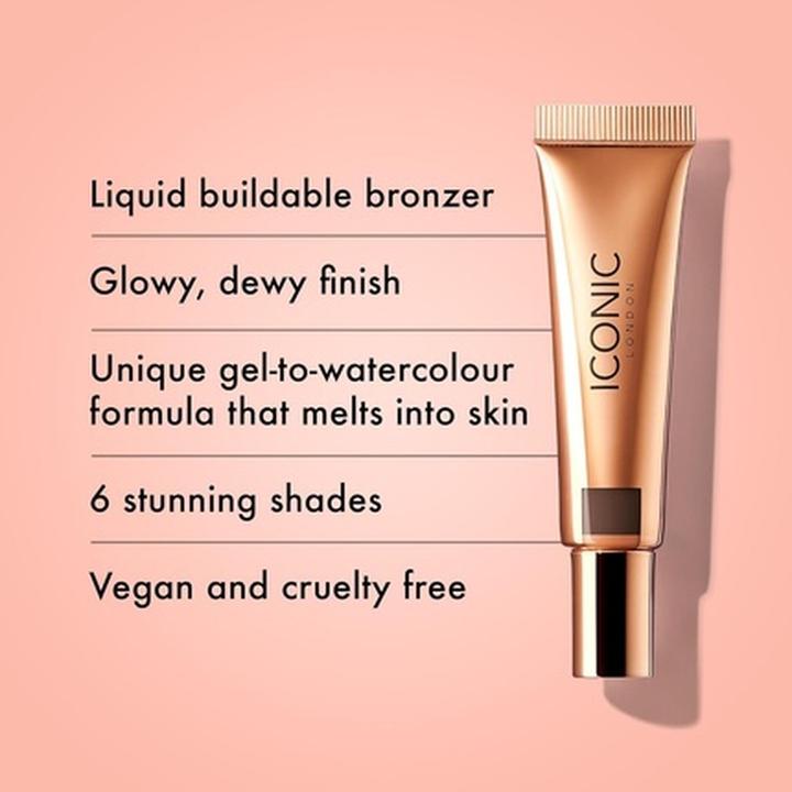 Actual product image Iconic London Sheer Bronze Lightweight Liquid Buildable Bronzer - Cruelty Free (Bronzer)