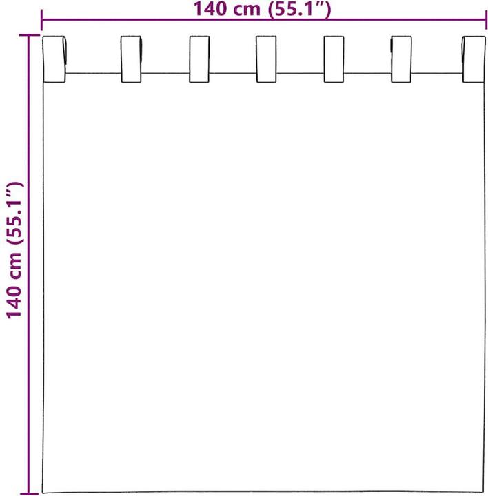 Actual product image vidaXL Voile Vorhang (140 x 140 cm)