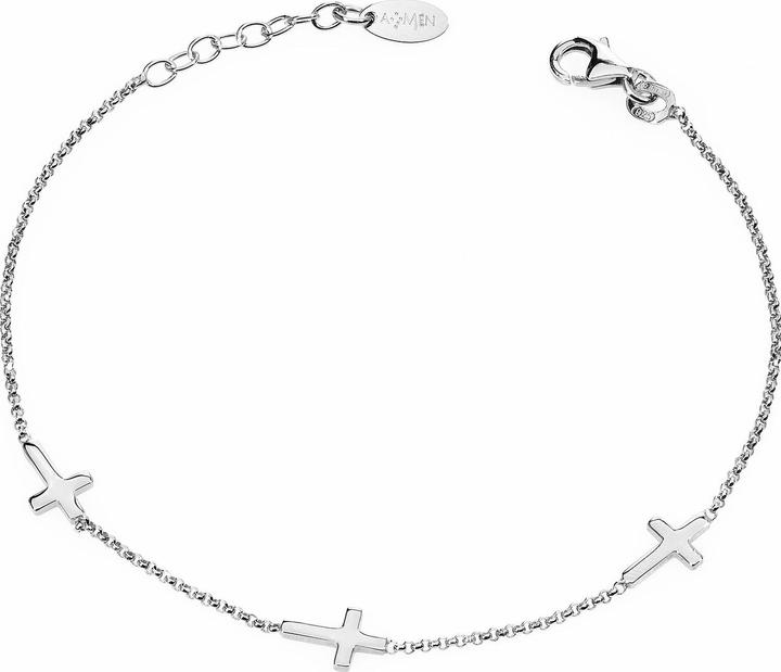 Productafbeelding Amen Pray & Love Kruisen Armband (17 cm, 925 zilver)