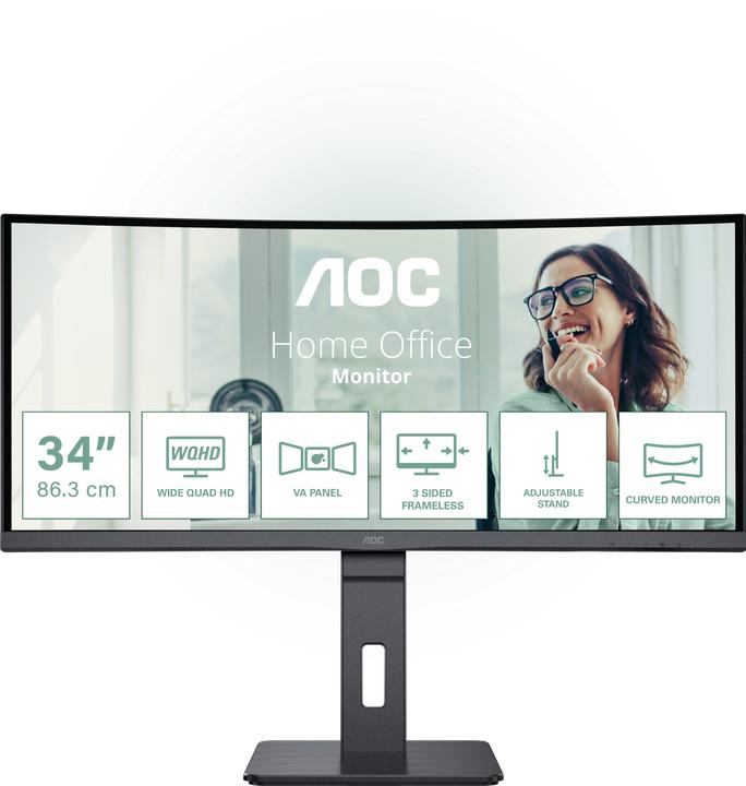 Actual product image AOC CU34P3CV (3440 x 1440 pixels, 34")