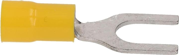 Image du produit Kalitec 10 pièces GKSGU5 Cosses de câble Cosses à fourche 4-6mm² I Jaune partiellement isolées I Collerette