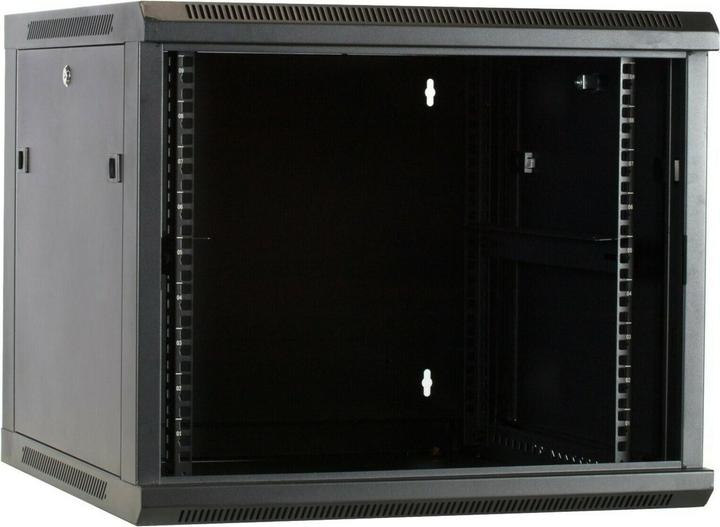 Actual product image Dsit 9 U server cabinet, 19" wall-mounted housing with glass door (WxDxH) 600 x 600 x 501 mm (9 RU, 19 inch rack)