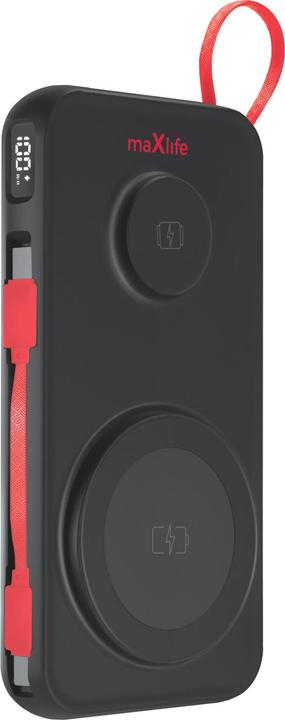 Maxlife wireless power bank MXPB-08 10000 mAh magnetic 3in1 black (10000 mAh, 22.50 W)