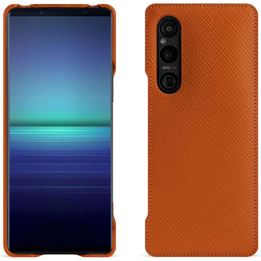 Noreve Lederschutzhülle (Sony Xperia 1 V), Smartphone Hülle, Orange