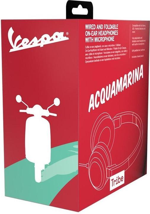 Actual product image Tribe Cuffie con microfono Acquamarina (Cable)