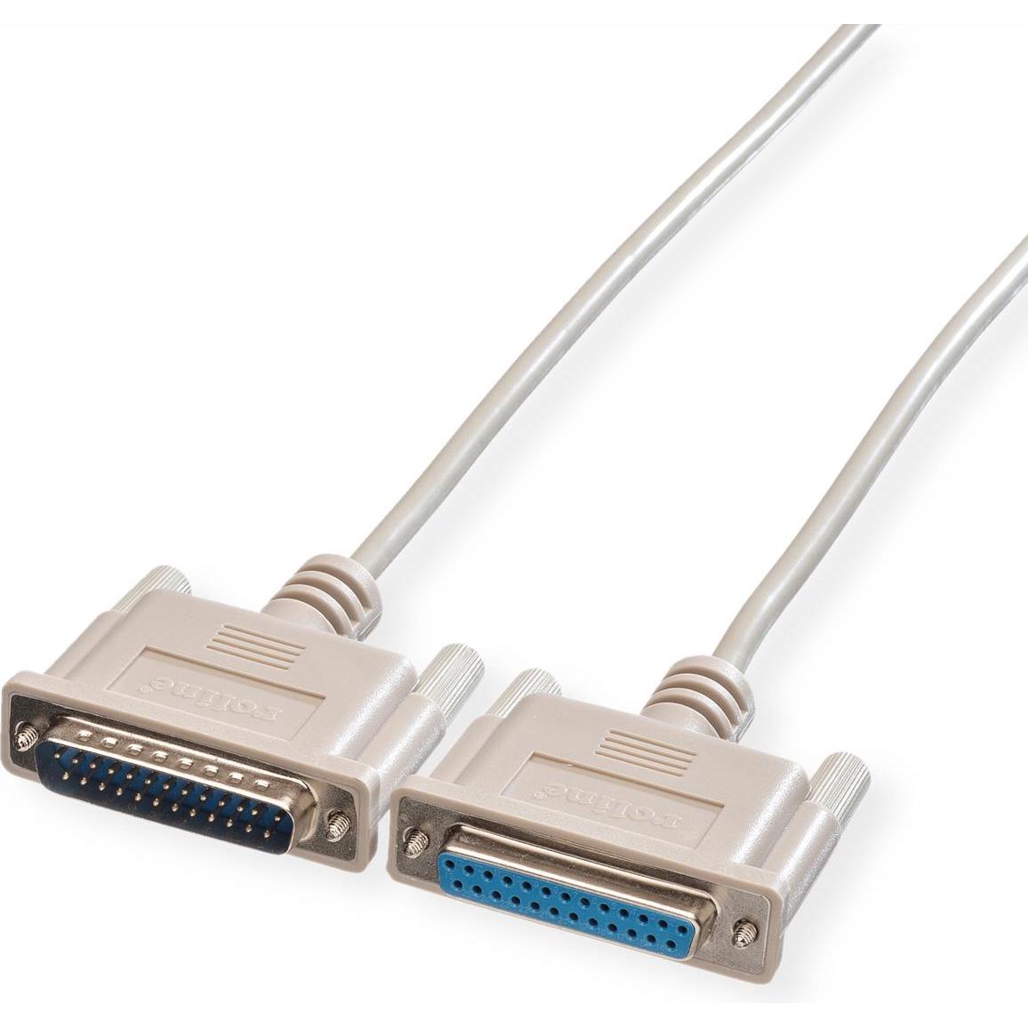 Roline Serielles Kabel, Stecker Sub-D 25 / Buchse Sub-D 25 (6 m, VGA), Schnittstellenkabel