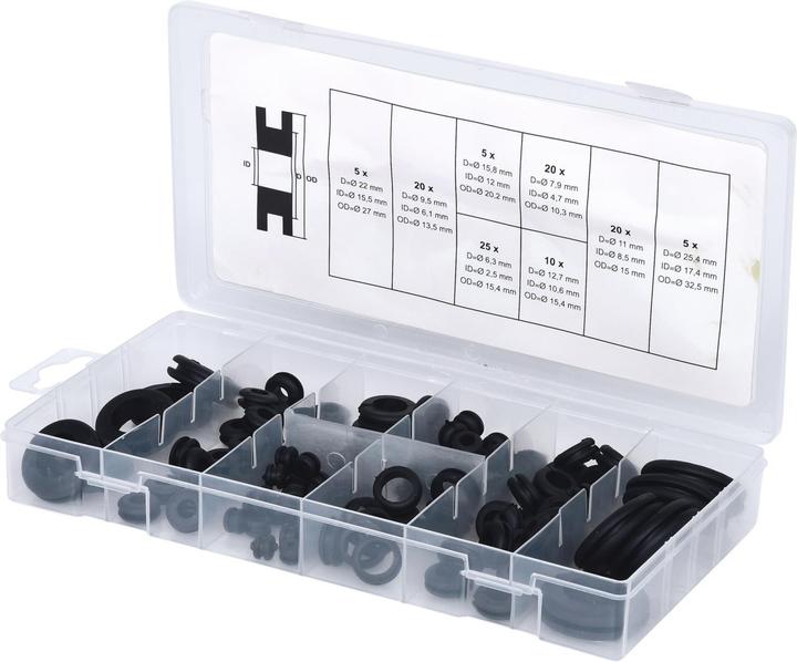 KS Tools Assortment of rubber grommets, 110 pcs.