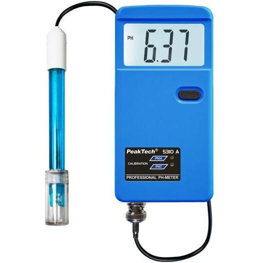 Thumbnail - Peaktech, Detektor, pH-Messgerät mit externer Sonde, 0... 14 pH