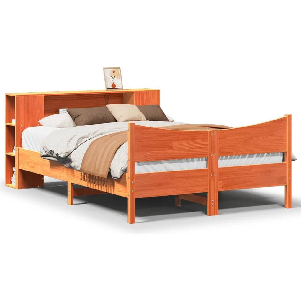 VidaXL, Bett, Massivholzbett Holzbett Bett Doppelbett ohne Matratze 135x190cm Kiefer (135 x 190 cm)