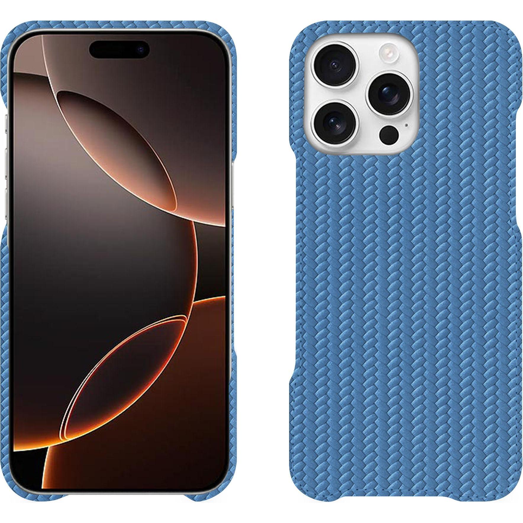 Noreve Lederschutzhülle (Apple iPhone 16 Pro), Smartphone Hülle, Blau