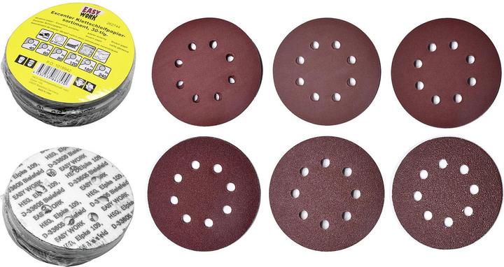 Actual product image Easy Work Velcro sandpaper assortment 'Excenter (P120, P60, P40, P80, P180, P240)