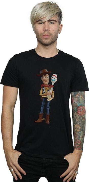 Actual product image Disney Mens Toy Story 4 Woody And Forky T-Shirt (5XL)