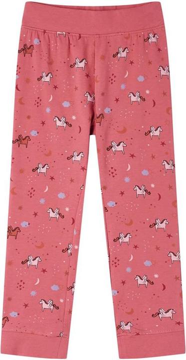Actual product image vidaXL Children's pyjamas with long sleeves dusky pink 116,Material: 95 (116)