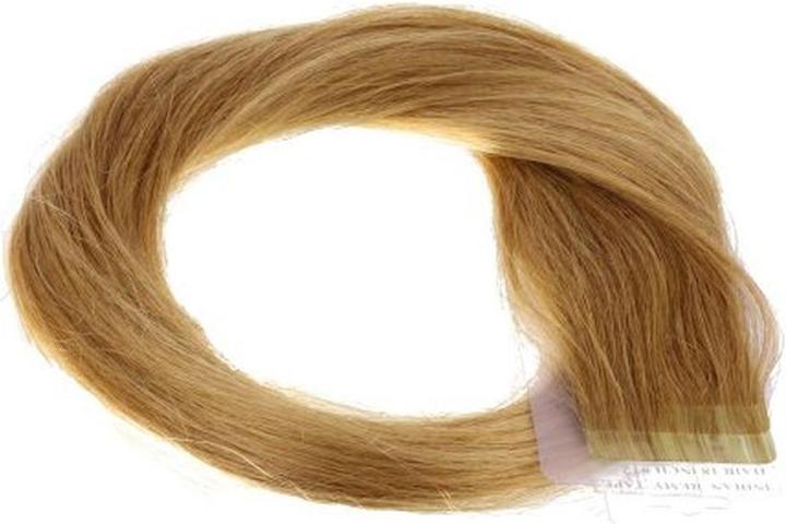 Hair2heart 40 x tapein extensies van echt haar 50 cm 25 g strengen glad kleur 12 honingblond (12 Honing blonde, 50 cm)