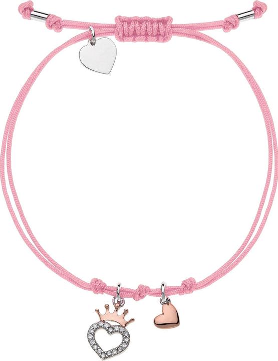 Actual product image Disney Princess heart bracelet, 925 sterling silver (17 cm, 925 silver, Fabric)