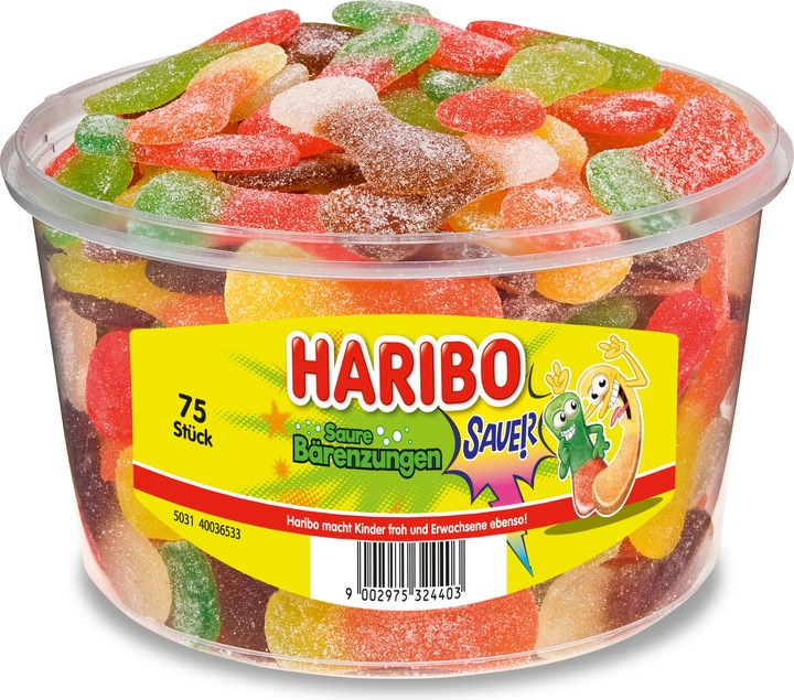 Immagine prodotto Haribo Lingue d'orso acide (75 pz., 1200 g)