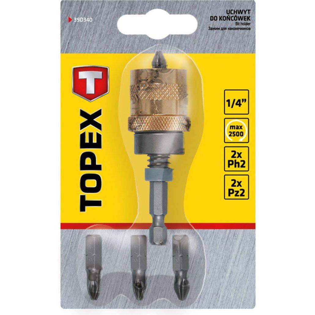 Thumbnail - Topex, Bits, Bit holder with limiter 1/4 5 pcs. 39D340