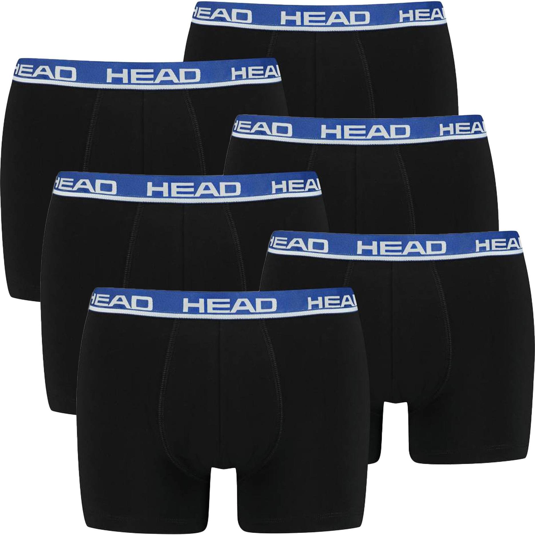 Head, Herren, Unterhosen, Boxershort Casual Stretch Basic Boxer 2P, Mehrfarbig, (L, 6er Pack)