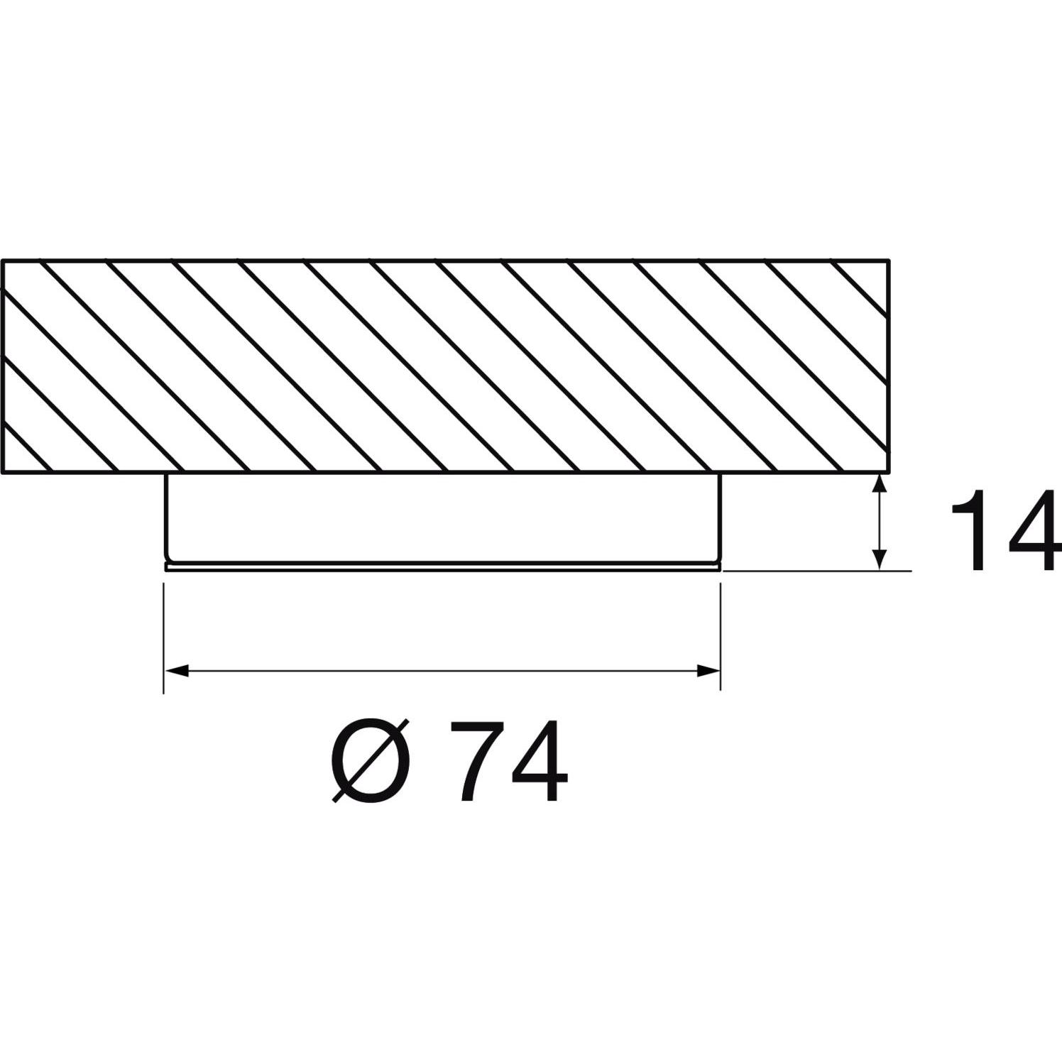 Thumbnail - L&S, Zubehör Beleuchtung, Aufbauring rund ø 40mm, H 14mm für Einbauleuchte Nube 68 schwarz