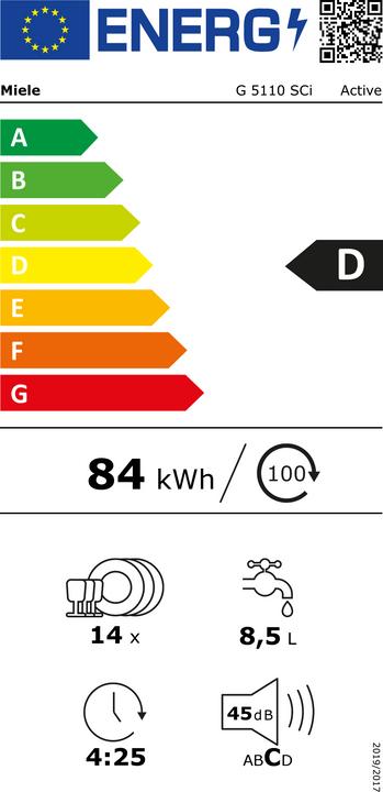 Energie-Label Miele G5110SCI ACTIVE