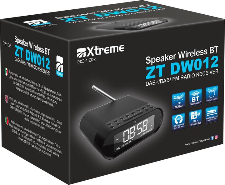 Produktbild Xtreme BT Wireless Portable Radio DABFM USB Charge 33192 Black (DAB, FM)