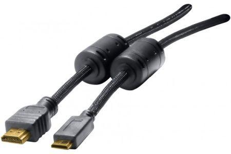 Image du produit Exertis Connect Câble Mini HDMI, High Speed HDMI, plaqué or, HDMI mâle A / HDMI mini mâle C, 3.0 m Connexion de (3 m)