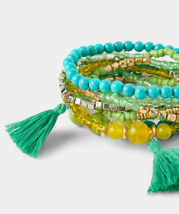 Immagine prodotto Joe Browns Different Size Bead Bracelet Set (Filo di cotone, METALLI, Perline di resina, Perline di vetro)