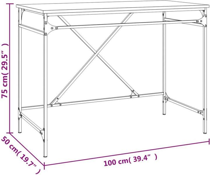 Image du produit vidaXL Schreibtisch (100 x 50 x 75 cm)