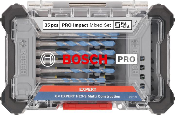 Actual product image Bosch Professional Zubehör PRO Impact screwdriver bits and Multi Construction drill bit mixed set, 35 pcs.