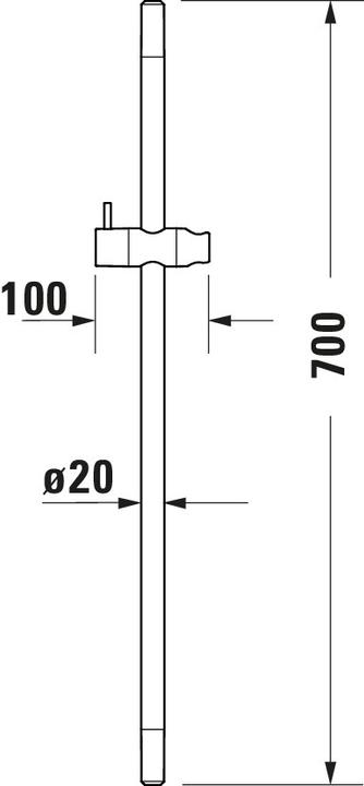 Nährwerte und Zutaten Duravit Brausestange 700mm schwarz matt