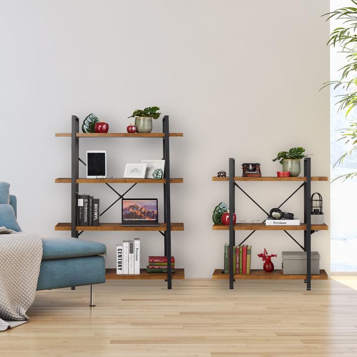 Actual product image Relaxdays Rotating Bookshelf with 12 Slots (105 x 33.5 x 140 cm)