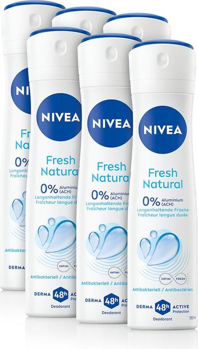Produktbild NIVEA Multipack Fresh Natural Spray (6 Stück) (Spray, 900 ml)