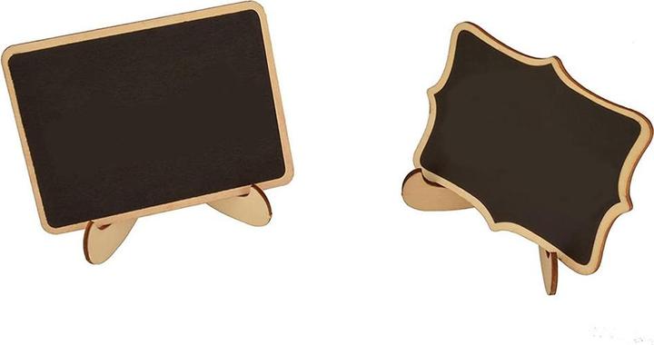 Image du produit I Am Creative Mini Holz Namensschilder Deko Kreide Tafel 20er Set