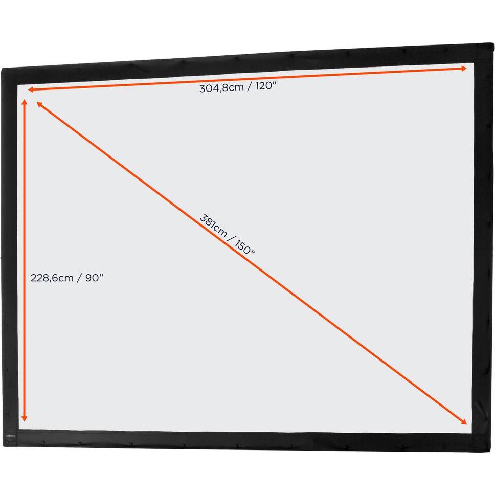 Thumbnail - Celexon Mobile Expert Folding Frame Screen - Leinwand - 381 cm (150") (150", 4:3), Leinwand, Weiss, Schwarz