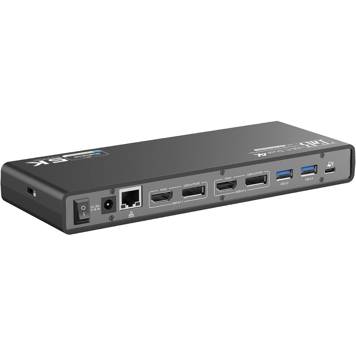 T'nb Docking Station Tnb 14In1 (USB-C, 14 Porte), Docking Station + Hub Usb, Grigio
