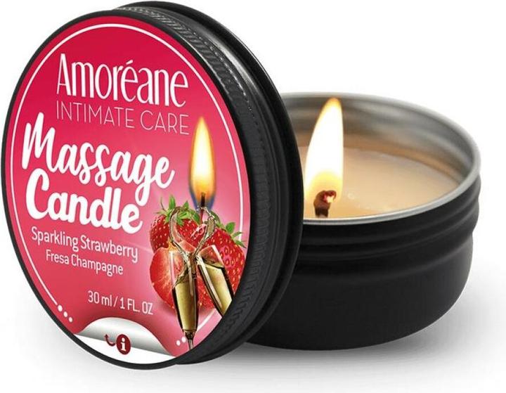 Actual product image Amoreane Massage Candle Strawberry Champagne 30 ml (30 ml)