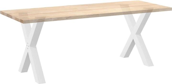 Immagine prodotto vidaXL Gambe del tavolo da pranzo a forma di X 2 pz. Gamba tavolo in acciaio bianco 80x(72-73) cm