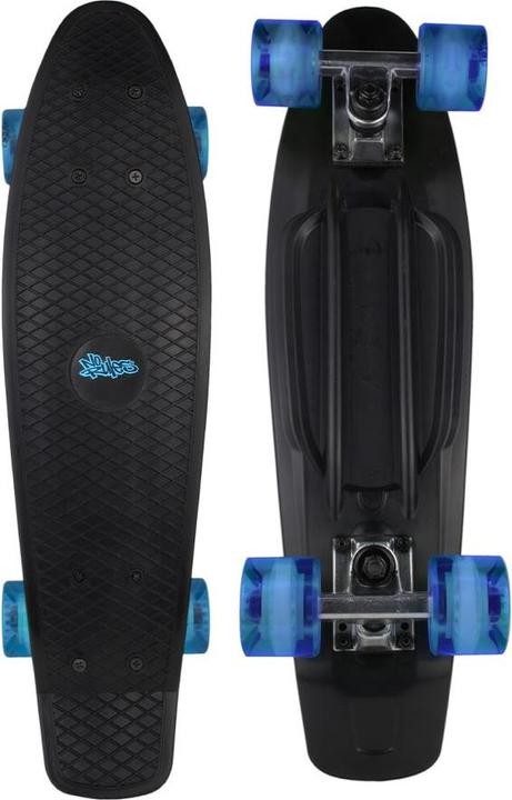 No Rules Skateboard ABEC 5 Fun schwarz - transparent blau (7.09")