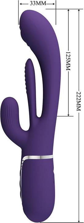 Actual product image Pretty Love Shania Triple Rabbit Vibrator Multifunction-Purple