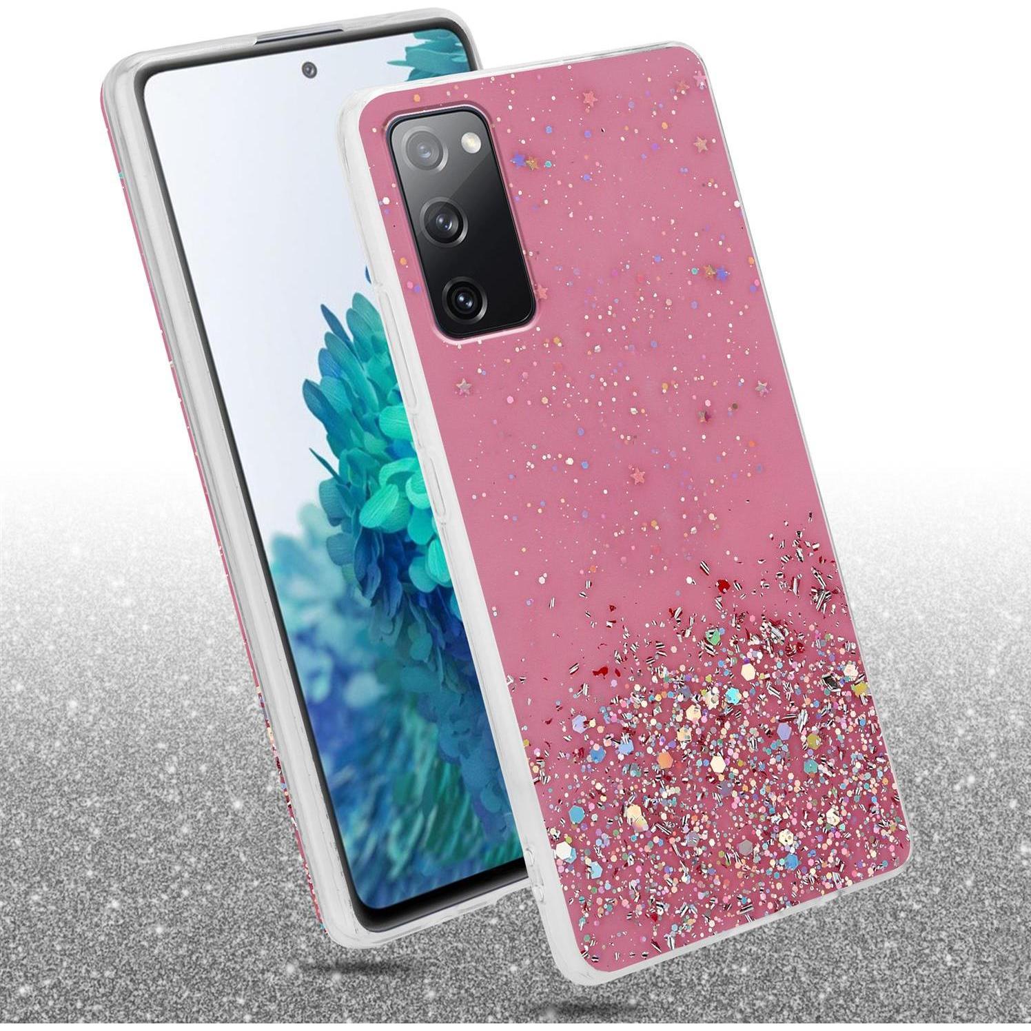 Thumbnail - Cadorabo TPU Cover funkelnder Glitter (Samsung Galaxy S20 FE), Smartphone Hülle, Rosa