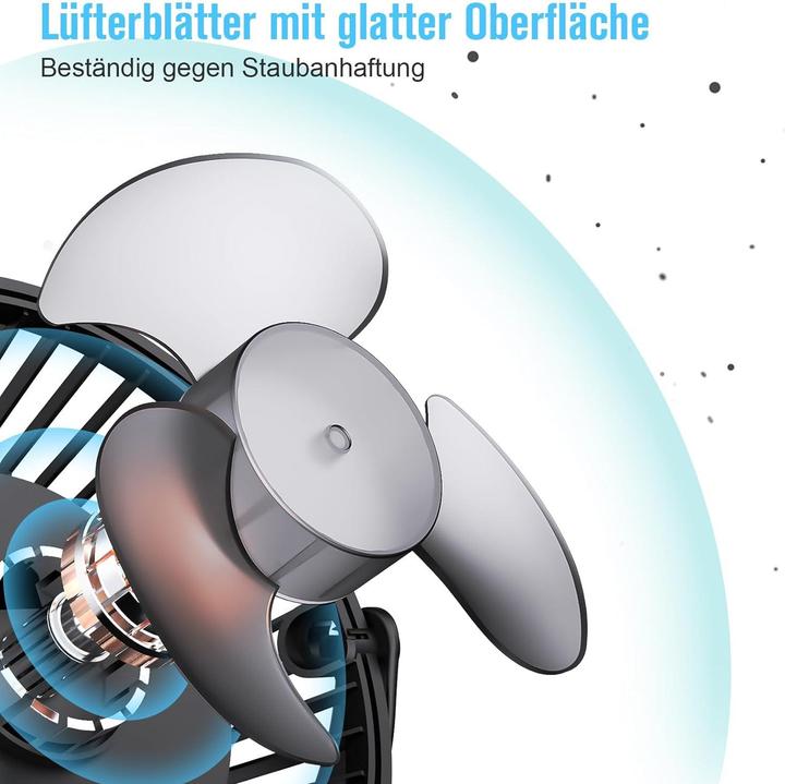 Immagine prodotto Honyin Mini-Ventilator mit Clip (40 dB)