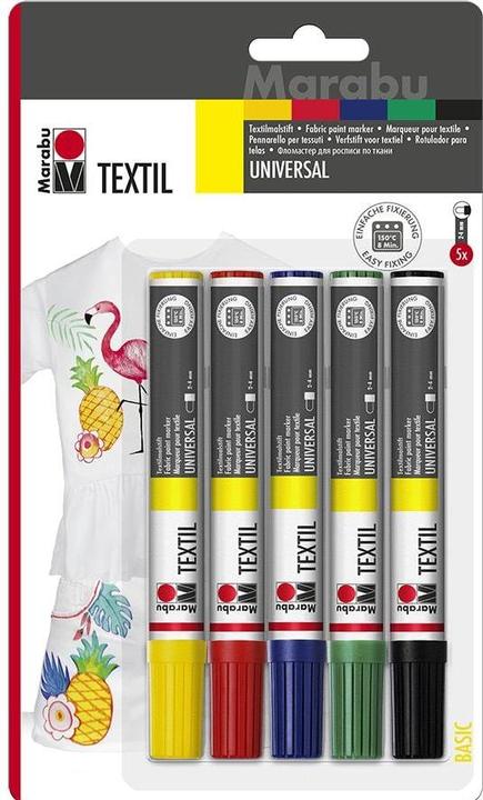 Produktbild Marabu Textil Painter (Grün, Dunkelblau, Schwarz, Rot, Gelb, 4 mm, 1 x)