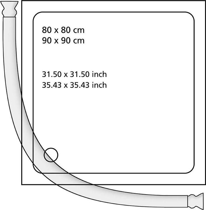 Actual product image Wenko Round shower rod