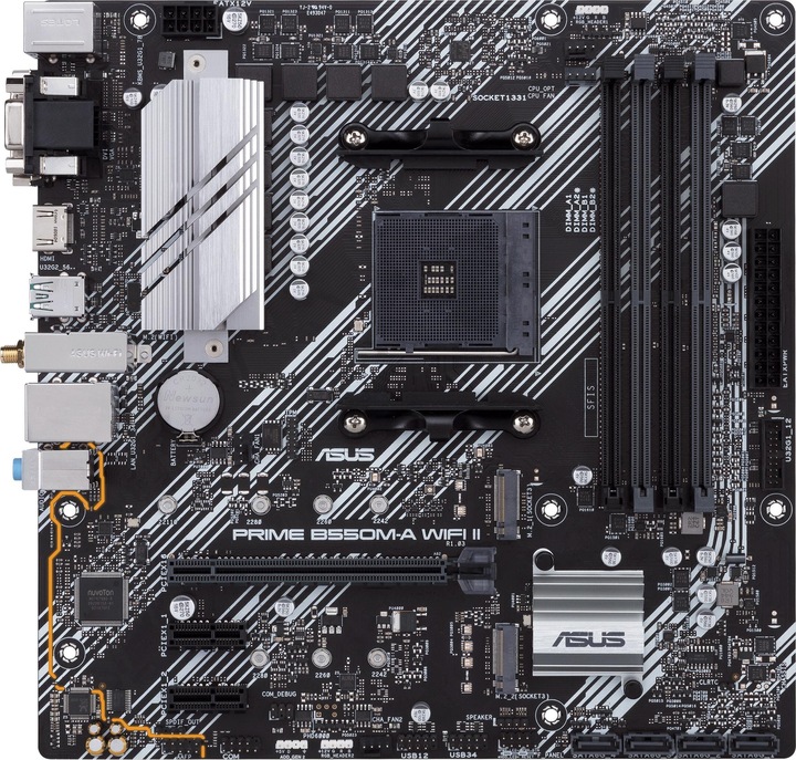 Productafbeelding ASUS MB PRIME -A WI-FI II AMD,AM4,DDR4,mATX (AM4, AMD B550, mATX)