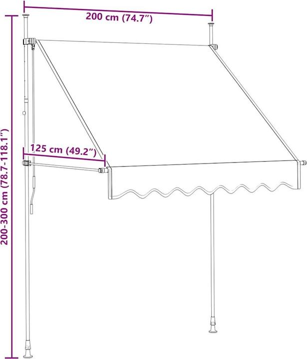 Produktbild vidaXL Markise (2 m)